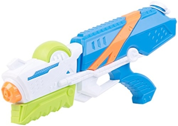 Speeron Wasserspritzpistole: 2er-Set XL-Kinder-Wasserpistolen mit extra-großem Wassertank, 850 ml (Spritzpistole Kinder) - 7