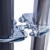 STORM-PROOF - Sonnenschirmhalter für runde Geländer, Schirmstockdurchmesser von 32mm bis 38mm, stabile 2-Punkt-Befestigung komplett aus Stahl - 1