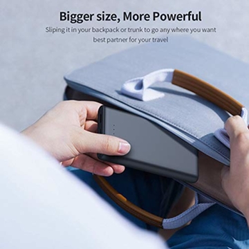 VOOE Power Bank 26800mAh【Hohe Effizienz- Ultrahohe Kapazität】 Externer Akku Power Pack Ladegerät Akkupack 3.1A 2-Port Ausgang Powerbank für Handy Tablet - Schwarz - 7