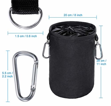 XCOZU Wäscheklammer Beutel zum Aufhängen, Klammerbeutel Wasserdicht mit 2 Kleiderbügel Clips hält Pegs sauber und trocken für Indoor Outdoor Pegs Organizer Lagerung verwenden - 3