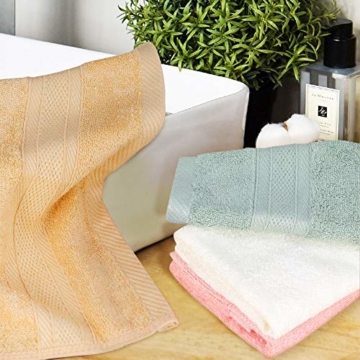 Yoofoss Seiftücher 8er Gästehandtücher 33 x 33cm Handtücher Set Waschlappen Saugfähig Gäste-WC Multifunktion Bambus - 2