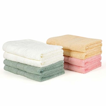 Yoofoss Seiftücher 8er Gästehandtücher 33 x 33cm Handtücher Set Waschlappen Saugfähig Gäste-WC Multifunktion Bambus - 8