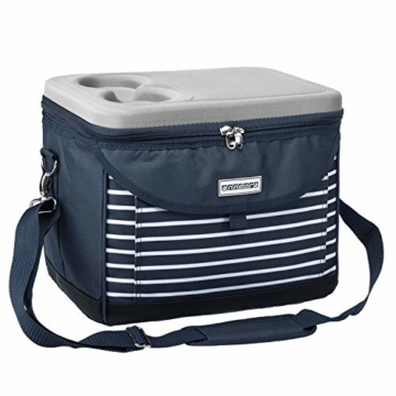 anndora Kühltasche 22 L Kühlbox 35 x 24 x 27 cm - blau weiß gestreift - 1