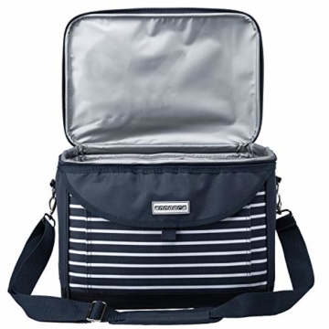 anndora Kühltasche 22 L Kühlbox 35 x 24 x 27 cm - blau weiß gestreift - 3