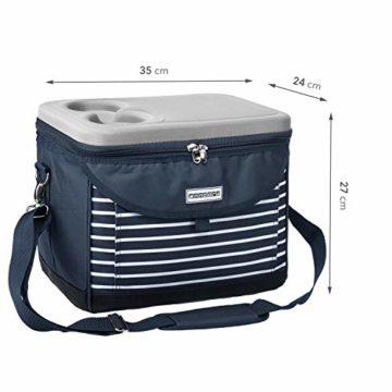 anndora Kühltasche 22 L Kühlbox 35 x 24 x 27 cm - blau weiß gestreift - 7