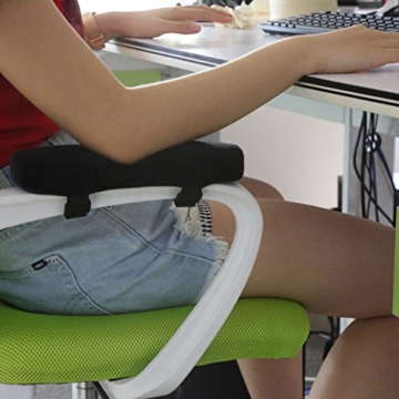 Ballery Armlehnen Pads, 2 Stück Ergonomische Armlehnenpolster aus Memory-Schaum Anti-Rutsch Support Abdeckungen Kissen Büro- und Gaming Stuhl Armlehne Pad für Ellenbogen Relief - 3
