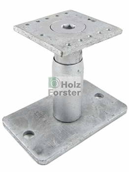 EUROTEC Pedix Pfostenträger, höhenverst. 140-190mm, unsichtbare Verschraubung - 1