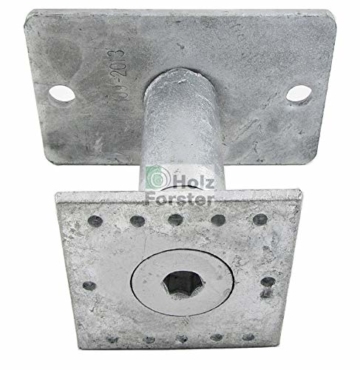 EUROTEC Pedix Pfostenträger, höhenverst. 140-190mm, unsichtbare Verschraubung - 7