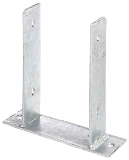 GAH-Alberts 212827 U-Pfostenträger, zum Aufschrauben - feuerverzinkt, lichte Breite: 121 mm - 1