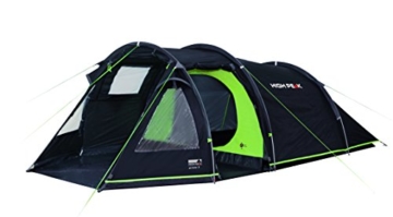 High Peak Tunnelzelt Atmos 3, Campingzelt mit Zeltboden, Trekkingzelt für 3 Personen, 2 Eingänge, doppelwandig, 4.000 mm wasserdicht, Ventilationssystem, Moskito- und Klarsicht-Fenster, windstabil - 1