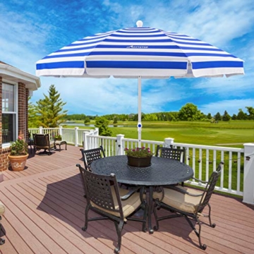 MOVTOTOP 200cm Sonnenschirm, UV 50+ Schutz Sonnenschirm Strand