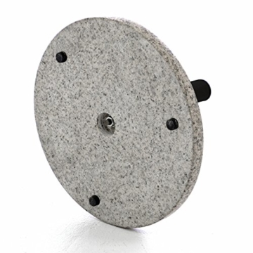 Nexos Sonnenschirmständer Granit grau 40cm rund Schirmständer Edelstahlrohr mit Feststellschrauben und 3 Standfüße Kunststoffringe 10 kg - 4