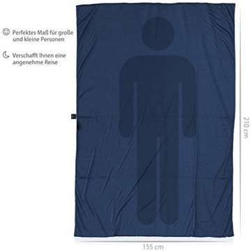 Outdoro Isopeak Reisedecke - 210x155cm - Ultraleichte Decke für Reisen - Geringes Packmaß - weich und atmungsaktiv - 7