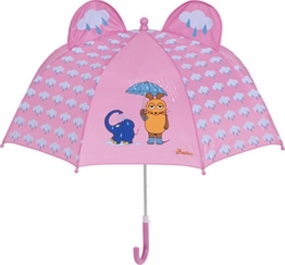 Playshoes DIE MAUS Mädchen 3D Maus & Elefant Regenschirm, Rosa (Rosa 14), One Size - 1