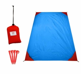 polaar Picknickdecke und Stranddecke, Wasserdicht, Ultraleicht, 4 Personen, mit Heringen - Ideal für den Park, Reise und Camping - 1