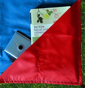 polaar Picknickdecke und Stranddecke, Wasserdicht, Ultraleicht, 4 Personen, mit Heringen - Ideal für den Park, Reise und Camping - 7