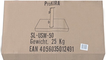 ProKIRA® Sonnen Schirmständer / 25 kg/bis Ø300cm / Granit Balkonschirmständer/eckig (Derzeit leider kein Versand nach Österreich!) - 2