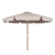 Sekey® Sonnenschirm 300 cm Holz-Sonnenschirm Marktschirm Gartenschirm Terrassenschirm Taupe Rund UV50+ - 5