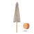 Sekey® Sonnenschirm 300 cm Holz-Sonnenschirm Marktschirm Gartenschirm Terrassenschirm Taupe Rund UV50+ - 7