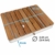 @tec Gartendusche Aussendusche aus massivem Teak-Holz, Mobile Bodendusche Campingdusche, Sauna- & Pool-Dusche mit Bodenplatte für den Garten, Outdoor Shower - eckig 70x55cm - 2