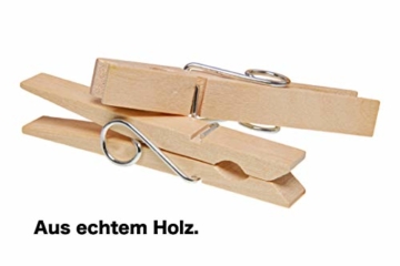 TK Gruppe Timo Klingler 100x Miniklammern - Größe 25 mm Mini Klammer Wäscheklammern Holzklammer aus echten Holz (100x) - 2