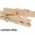 TK Gruppe Timo Klingler 100x Miniklammern - Größe 25 mm Mini Klammer Wäscheklammern Holzklammer aus echten Holz (100x) - 2