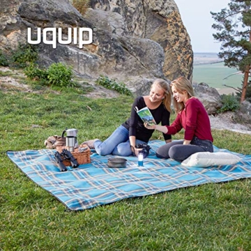 Uquip Große Picknickdecke Scotty XXL aus Polar-Fleece kariert (240 x 200cm) - 7