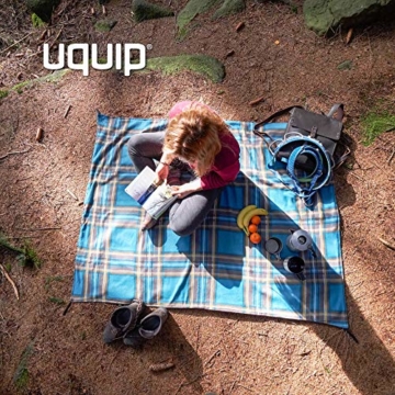 Uquip Große Picknickdecke Scotty XXL aus Polar-Fleece kariert (240 x 200cm) - 8