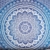 Aakriti Gallery Tapestry Queen Ombre Hippie Tapestries Mandala Bohemian Psychedelic Intricate Indian Bedspread 92x82 Inches (Blue) - 3