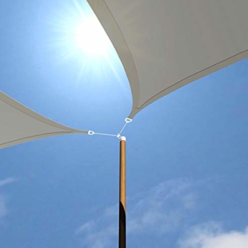 AMANKA UV Sonnensegel - 2x2x2 m HDPE Dreieck - Sonnenschutz Plane Überdachung Balkon Garten Grau - 7