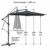 ArtLife Ampelschirm Brazil 350 cm LED-Beleuchtung Solar & Kurbel – UV-Schutz wasserabweisend knickbar – Sonnenschirm Marktschirm – grau - 3