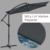 ArtLife Ampelschirm Brazil 350 cm LED-Beleuchtung Solar & Kurbel – UV-Schutz wasserabweisend knickbar – Sonnenschirm Marktschirm – grau - 4