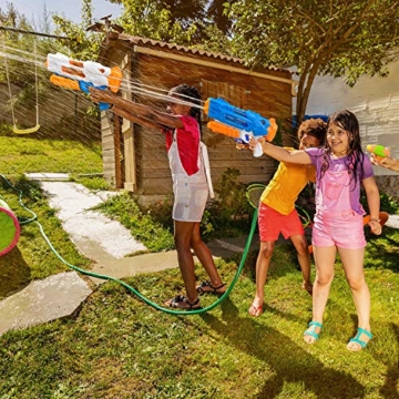 balnore Wasserpistole Spielzeug mit Langer Reichweite für Kinder Erwachsene Wasserpritzpistole 10-12 Meter Reichweiter 1200ML Strandpielzeug Garten Party Pool Strand Wasser Kampf Spiel - 5