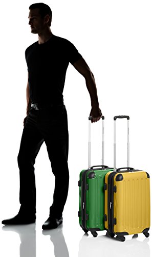 HAUPTSTADTKOFFER - Alex - 2 x Handgepäck Hartschale glänzend, 55 cm, 42 Liter, Gelb-Grün - 8