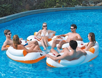 infactory Wassersessel: Aufblasbares 2-Personen-Wassersofa mit Becherhaltern (Wassercouch) - 2