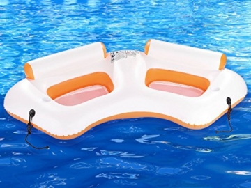 infactory Wassersessel: Aufblasbares 2-Personen-Wassersofa mit Becherhaltern (Wassercouch) - 3