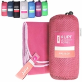 kupi Mikrofaser Handtücher in S M L XL XXL Reisehandtuch Leicht Saugfähig – Mikrofaser Handtuch Set Sporthandtuch Fitness – Sauna Badetuch Strandtuch (pink-Fuchsia, 80x40cm + Tasche) - 1