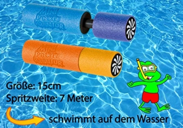 L+H 4X Wasserspritzpistole Schaumstoff | DAS ORIGINAL - MAX Liquidator© Mini Eliminator WASSERKANONE | Premium Qualität | Spritzpistole Watergun Kanone | Spielspaß für Kinder im Sommer garantiert - 3