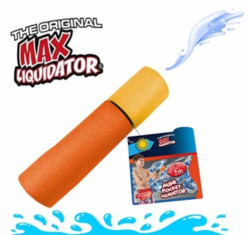 L+H 4X Wasserspritzpistole Schaumstoff | DAS ORIGINAL - MAX Liquidator© Mini Eliminator WASSERKANONE | Premium Qualität | Spritzpistole Watergun Kanone | Spielspaß für Kinder im Sommer garantiert - 4