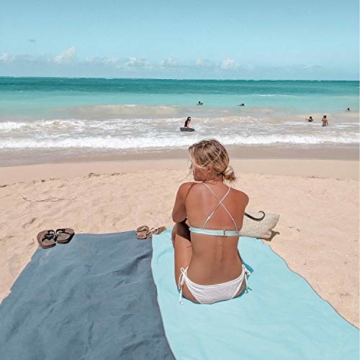 Mikrofaser Handtuch Set - Microfaser Handtücher für Sauna, Fitness, Sport I Strandtuch, Sporthandtuch I 1x XXL(200x90cm) I Hellblau - 8