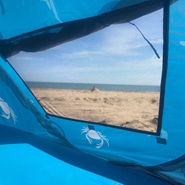 outdoorer Wurf-Strandmuschel zum Verschließen Zack Premium Sealife - verschließbare Strandmuschel, Popup, UV-Schutz 80, Insekten-, Sicht- und Sonnenschutz für die ganze Familie - 2