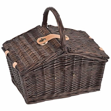 Picknickkorb Picknickkoffer Koffer Tasche Picknick gefüllt für 2 Personen mit Kühltasche (Kühlfach)- 337 - 2