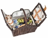 Picknickkorb Picknickkoffer Koffer Tasche Picknick gefüllt für 2 Personen mit Kühltasche (Kühlfach)- 337 - 1