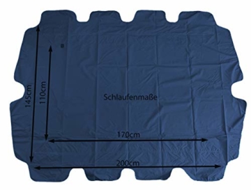 QUICK STAR Ersatzdach Gartenschaukel Universal PASSEND von 110x170cm bis 145x200cm Hollywoodschaukel 3 Sitzer UV 50 Ersatz Bezug Sonnendach Schaukel Blau - 6
