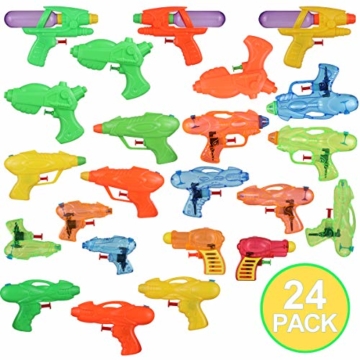 Toyvian Squirt Guns Party Pack,Verschiedene Wasserpistolen Kinder Sommer Schwimmbad Strand Toy Water Squirt Wasser Kampfspielzeug (24 Pack) - 1