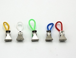 20 Stück mai® Handtuch-Clips mit Schlaufe - farbig - 1
