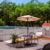 Aly Gartenschirm, 200 cm Rund Sonneschirm Sonnenschutz, Strandtisch Terrassenschirm Mit Nicht Verblassendem Belüftungsdeckel, 8 Stahlrippen - 3