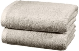 AmazonBasics - Handtuch-Set, schnelltrocknend, 2 Handtücher - Platingrau, 100% Baumwolle - 1