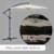 ArtLife Ampelschirm Brazil 350 cm LED-Beleuchtung Solar & Kurbel – UV-Schutz wasserabweisend knickbar – Sonnenschirm Marktschirm – grau/Creme - 4