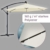 ArtLife Ampelschirm Brazil 350 cm LED-Beleuchtung Solar & Kurbel – UV-Schutz wasserabweisend knickbar – Sonnenschirm Marktschirm – grau/Creme - 6